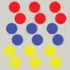 Herbruikbare statische raamsticker - Confetti Rood/Blauw/Geel
