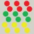 Herbruikbare statische raamsticker - Confetti Rood/Groen/Geel