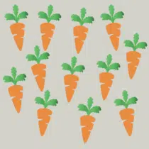 Herbruikbare statische Stickers - Peeën