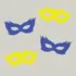 Herbruikbare statische raamsticker - Maskers Blauw/Geel