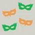 Herbruikbare statische raamsticker - Maskers Groen/Oranje