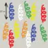 Herbruikbare statische raamsticker - Serpentine per kleur