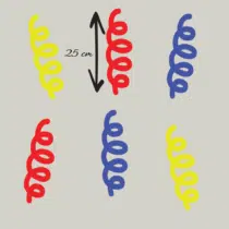 Herbruikbare statische raamsticker - Serpentine Rood/Blauw/Geel