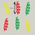 Herbruikbare statische raamsticker - Serpentine Rood/Groen/Geel