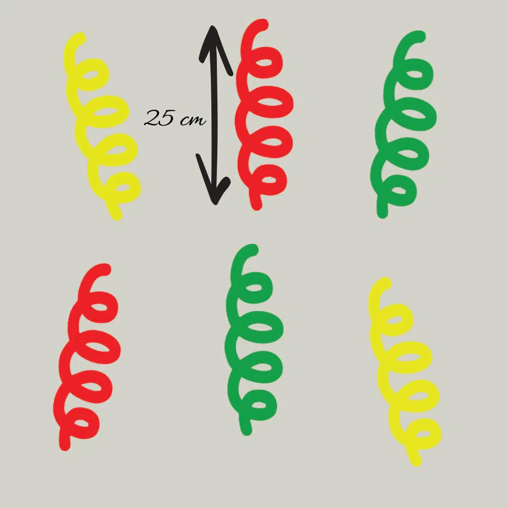 Herbruikbare statische raamsticker – Serpentine Rood/Groen/Geel