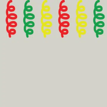 Herbruikbare statische raamsticker - Serpentine Rood/Groen/Geel