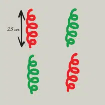 Herbruikbare statische raamsticker - Serpentine Rood/Groen