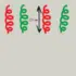 Herbruikbare statische raamsticker - Serpentine Rood/Groen