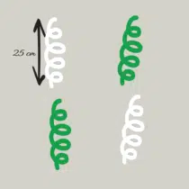 Herbruikbare statische raamsticker - Serpentine Groen/Wit