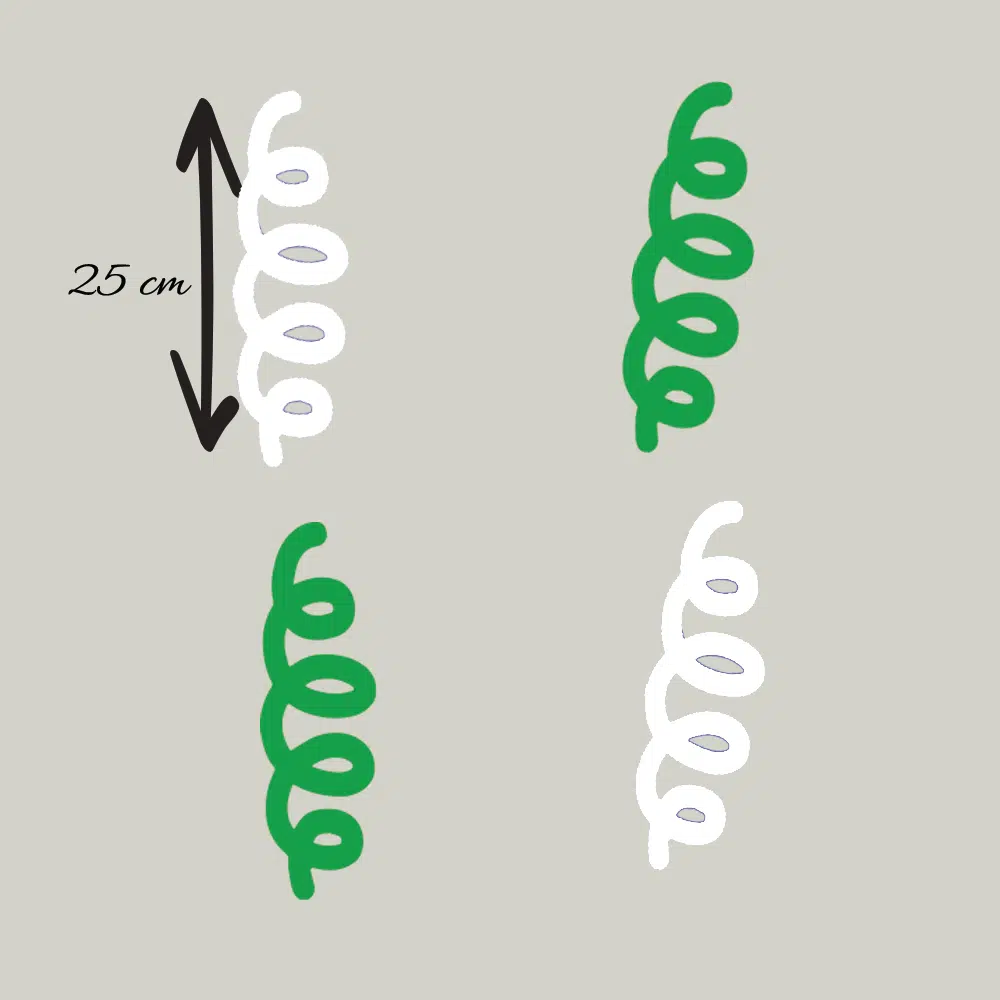 Herbruikbare statische raamsticker – Serpentine Groen/Wit
