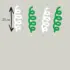 Herbruikbare statische raamsticker - Serpentine Groen/Wit