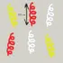 Herbruikbare statische raamsticker - Serpentine Rood/Wit/Geel