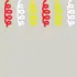 Herbruikbare statische raamsticker - Serpentine Rood/Wit/Geel