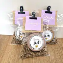 Geurkaars in blik - Lieve juf