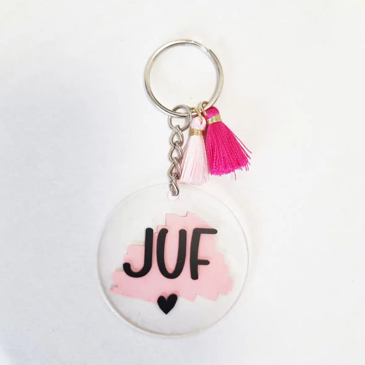 Sleutelhanger Acryl Juf