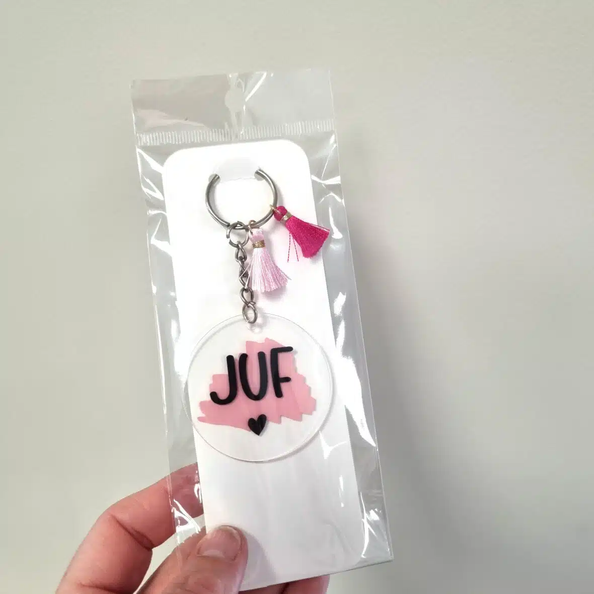 Sleutelhanger Acryl Juf3