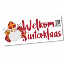 Herbruikbare statische raamsticker - Welkom Sinterklaas