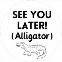 Stickers - See you later! Alligator | 10 stuks