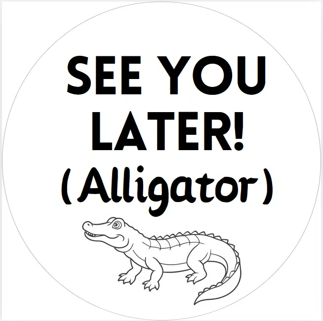 Stickers - See you later! Alligator | 10 stuks - Lieve Labels.nl