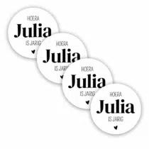 Traktatie sticker met naam