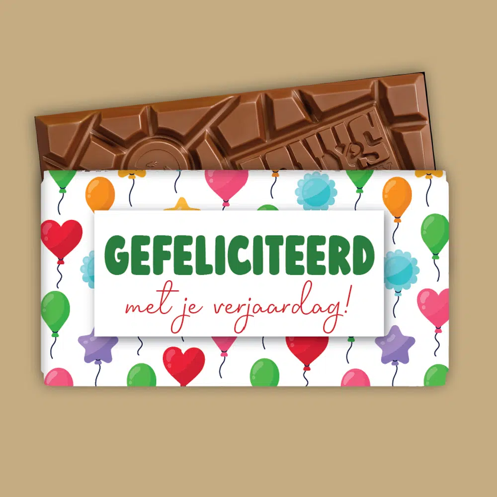 Printable | Chocoladewikkel | Gefeliciteerd
