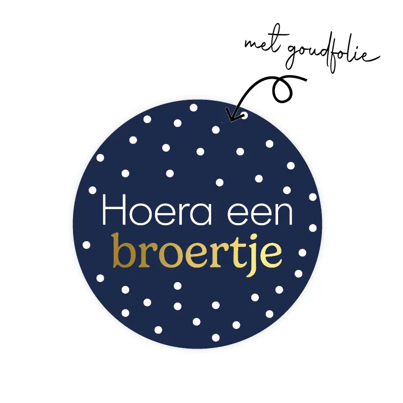 Stickers – Hoera een broertje | 10 stuks