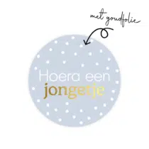 Stickers - Hoera een jongetje | 10 stuks