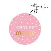 Stickers - Hoera een meisje | 10 stuks