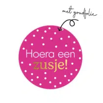 Stickers - Hoera een zusje | 10 stuks