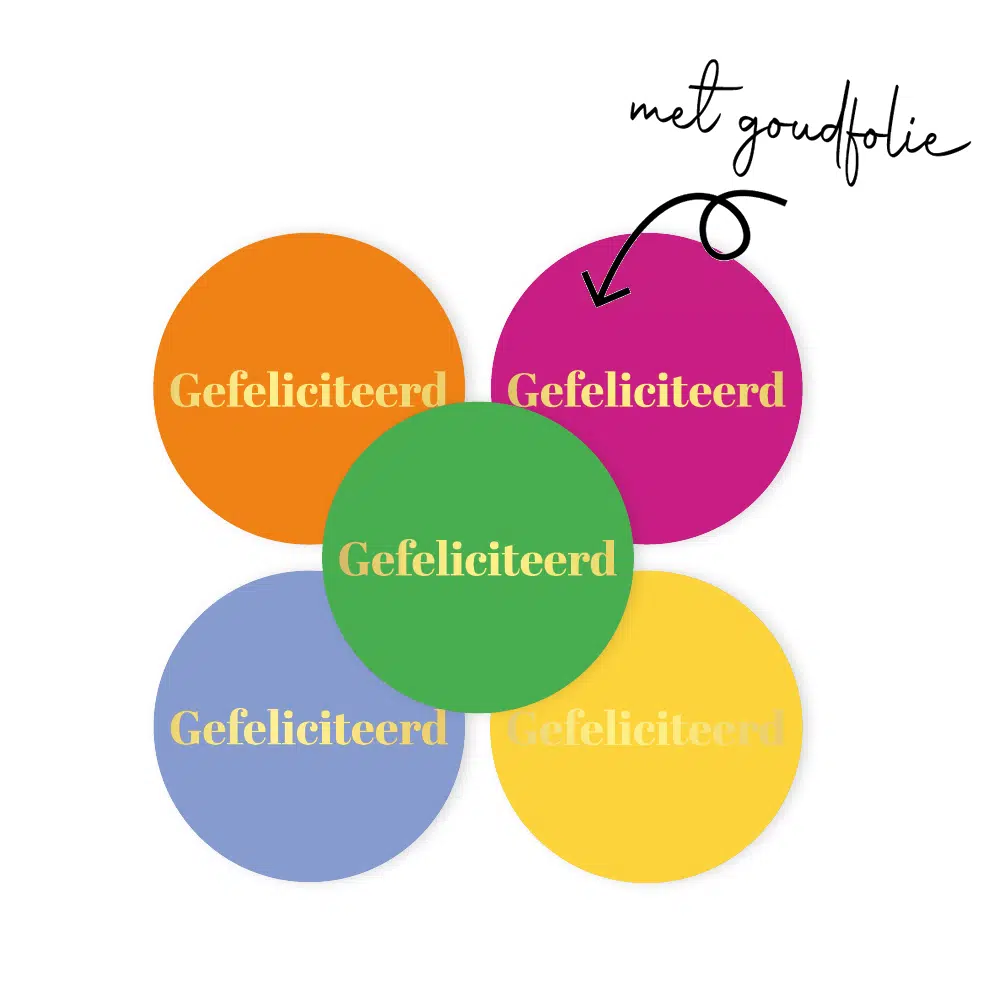 Stickers – Gefeliciteerd | 10 stuks