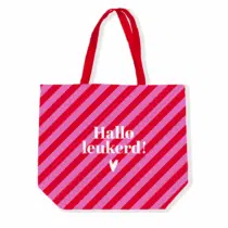Canvas tas - Hallo leukerd