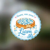 Raamsticker - Beschuit met muisjes | Jongen
