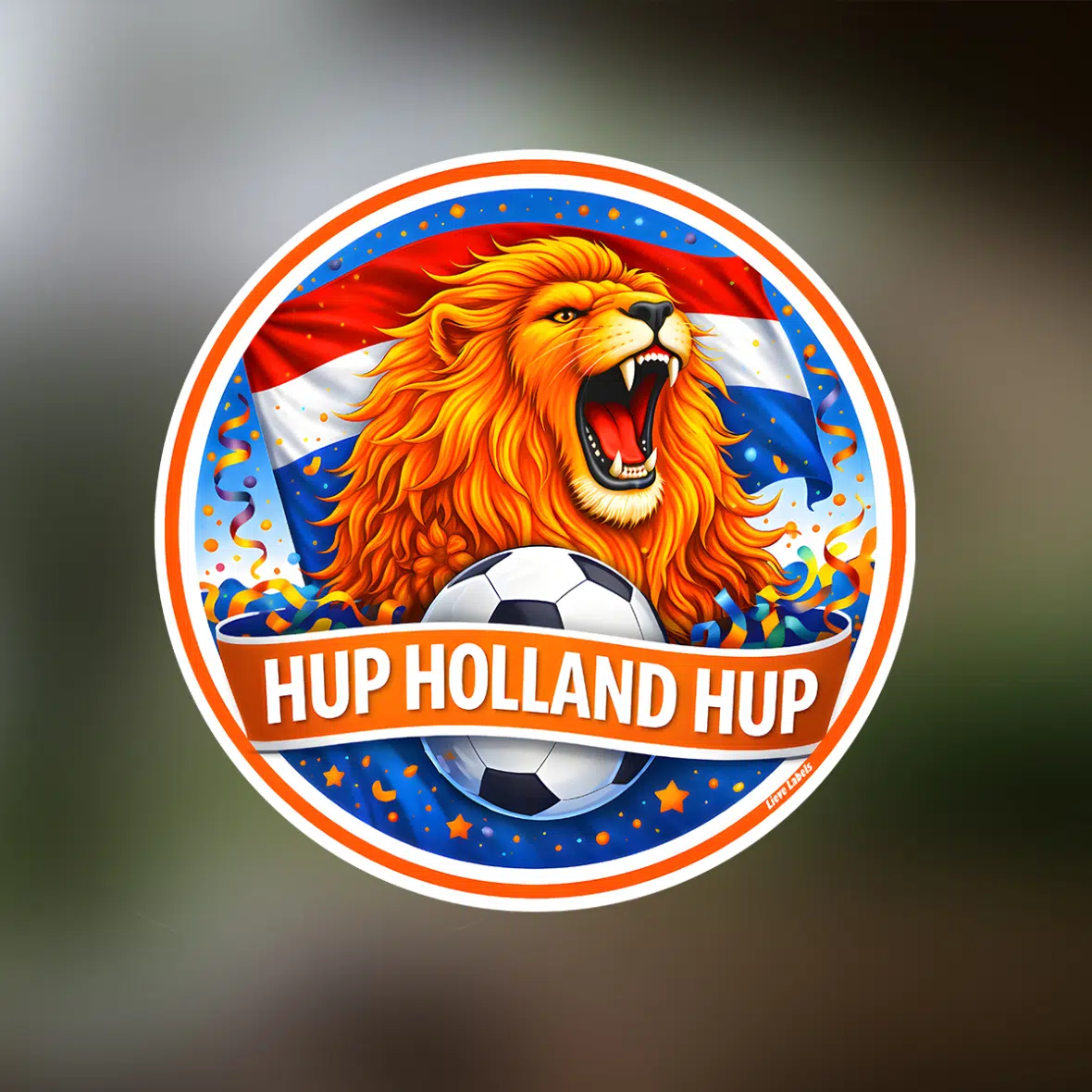 Statische raamsticker – Hup Holland Hup