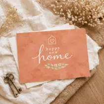Ansichtkaart - Happy new home