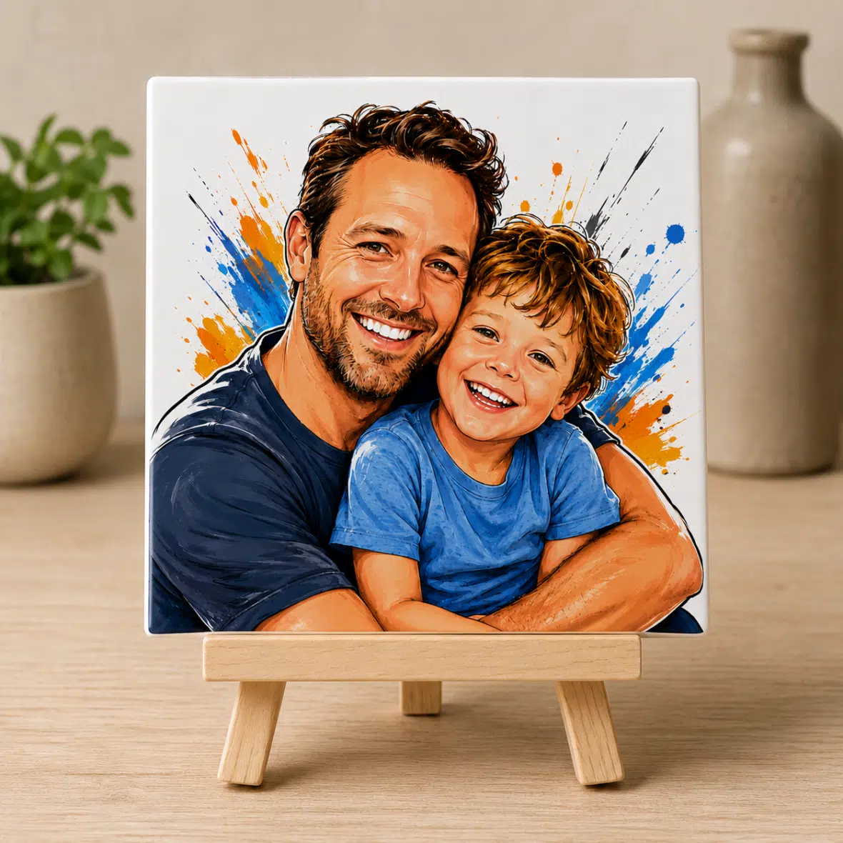 Jouw Foto in Illustratie – Tegeltje