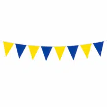 Vlaggenlijn Carnaval Blauw Geel – 10 meter