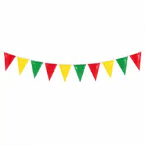Vlaggenlijn Carnaval Rood Geel Groen – 10 meter